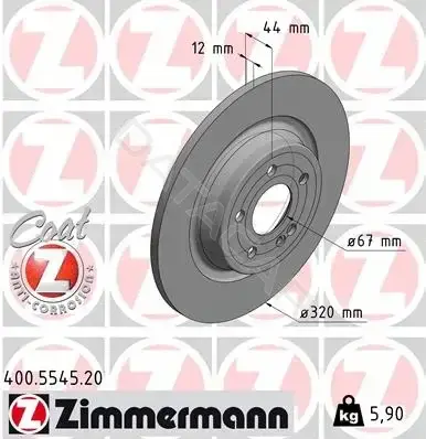 Тормозные диски ZIMMERMANN 400.5545.20
