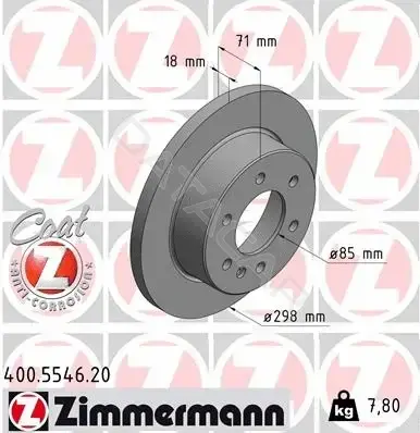 Тормозные диски ZIMMERMANN 400.5546.20