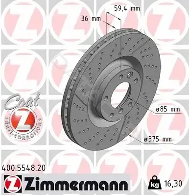 Тормозные диски ZIMMERMANN 400.5548.20