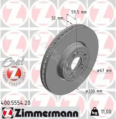 Тормозные диски ZIMMERMANN 400.5554.20