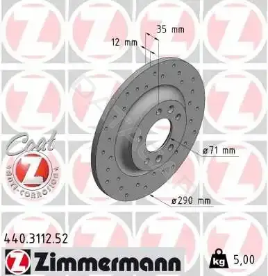 Тормозные диски ZIMMERMANN 440.3112.52