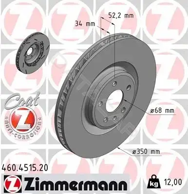 Тормозные диски ZIMMERMANN 460.4515.20