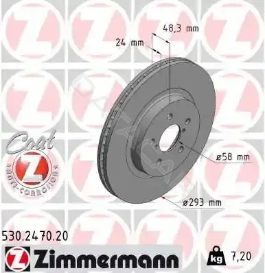Тормозные диски ZIMMERMANN 530.2470.20