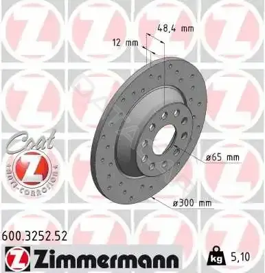 Тормозные диски ZIMMERMANN 600.3252.52