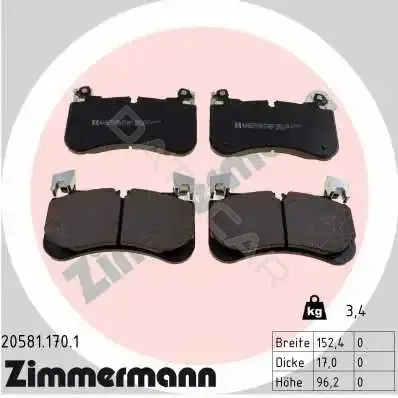 Тормозные колодки ZIMMERMANN 20581.170.1