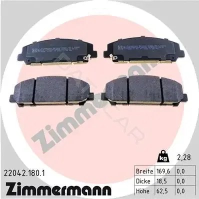 Тормозные колодки ZIMMERMANN 22042.180.1
