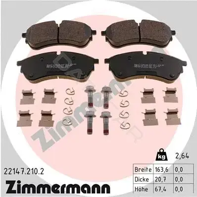Тормозные колодки ZIMMERMANN 22147.210.2