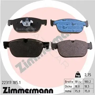 Тормозные колодки ZIMMERMANN 22317.185.1