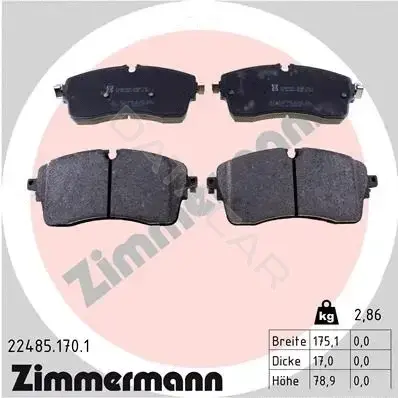 Тормозные колодки ZIMMERMANN 22485.170.1