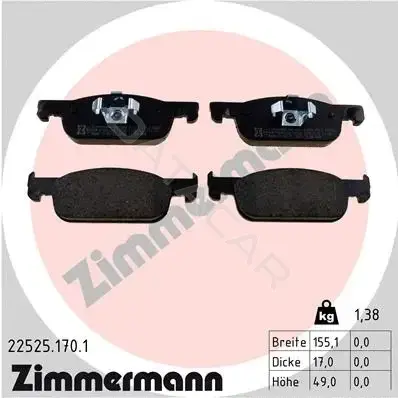 Тормозные колодки ZIMMERMANN 22525.170.1
