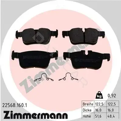 Тормозные колодки ZIMMERMANN 22568.160.1
