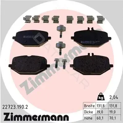 Тормозные колодки ZIMMERMANN 22723.190.2