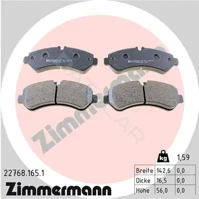 Тормозные колодки ZIMMERMANN 22768.165.1