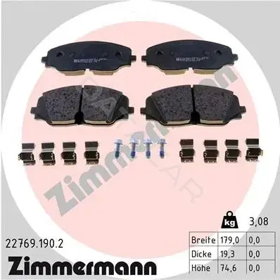 Тормозные колодки ZIMMERMANN 22769.190.2
