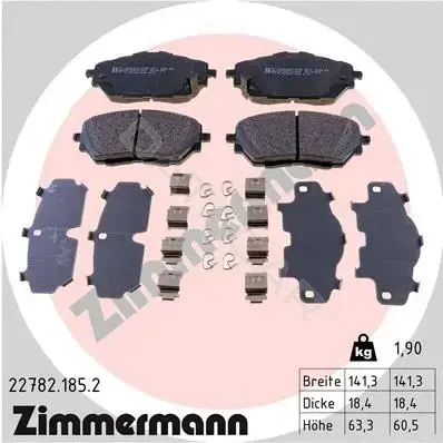 Тормозные колодки ZIMMERMANN 22782.185.2