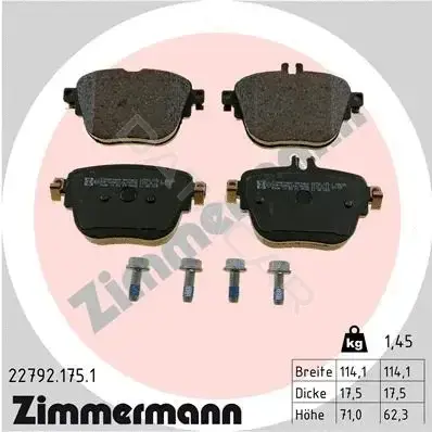 Тормозные колодки ZIMMERMANN 22792.175.1