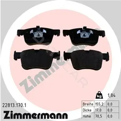 Тормозные колодки ZIMMERMANN 22813.170.1