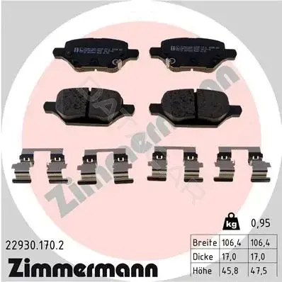 Тормозные колодки ZIMMERMANN 22930.170.2
