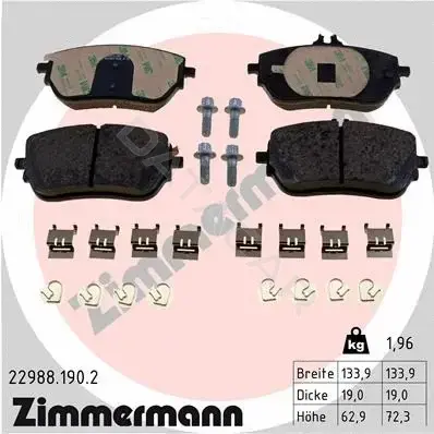 Тормозные колодки ZIMMERMANN 22988.190.2