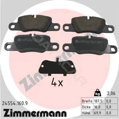 Тормозные колодки ZIMMERMANN 24554.160.9