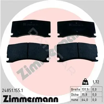 Тормозные колодки ZIMMERMANN 24851.155.1