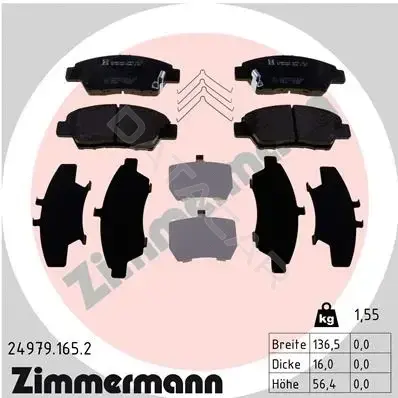 Тормозные колодки ZIMMERMANN 24979.165.2