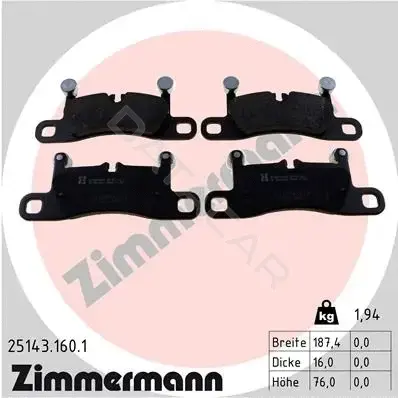 Тормозные колодки ZIMMERMANN 25143.160.1