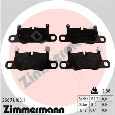 Тормозные колодки ZIMMERMANN 25691.160.1