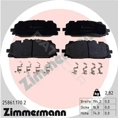 Тормозные колодки ZIMMERMANN 25861.170.2