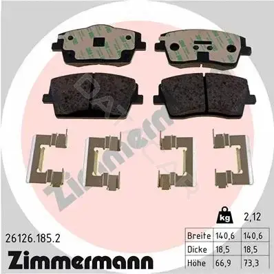 Тормозные колодки ZIMMERMANN 26126.185.2