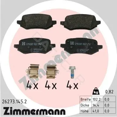 Тормозные колодки ZIMMERMANN 26273.145.2