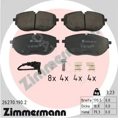 Тормозные колодки ZIMMERMANN 26270.190.2