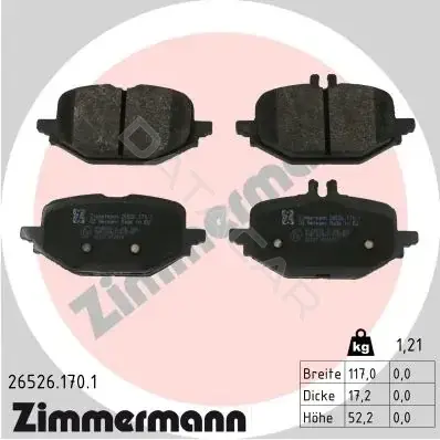 Тормозные колодки ZIMMERMANN 26526.170.1