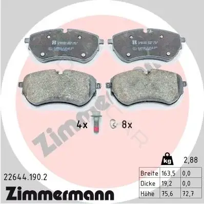 Тормозные колодки ZIMMERMANN 22644.190.2