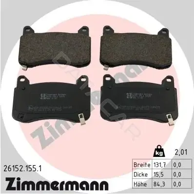Тормозные колодки ZIMMERMANN 26152.155.1