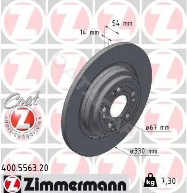 Тормозные диски ZIMMERMANN 400.5563.20