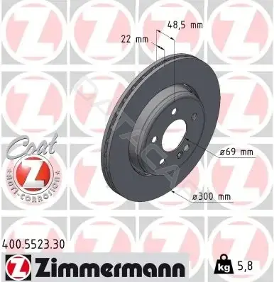 Тормозные диски ZIMMERMANN 400.5523.30