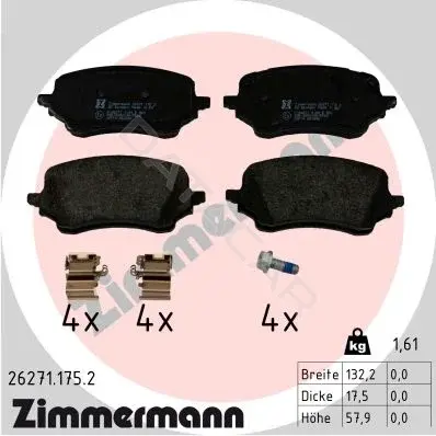 Тормозные колодки ZIMMERMANN 26271.175.2