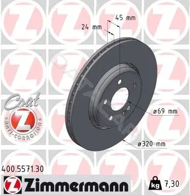 Тормозные диски ZIMMERMANN 400.5571.30
