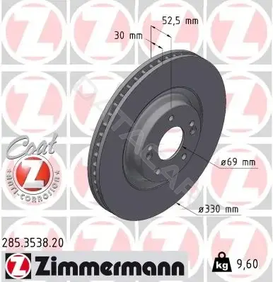 Тормозные диски ZIMMERMANN 285.3538.20