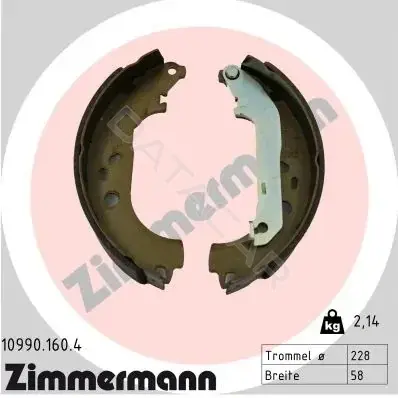 Барабанные колодки ZIMMERMANN 10990.160.4