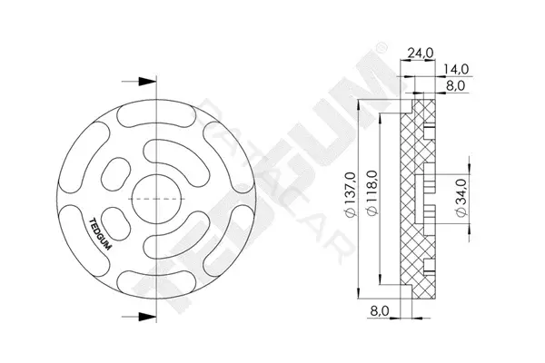 Отбойник амортизатора TEDGUM 00848879