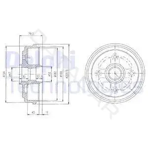 Тормозной барабан DELPHI BF400