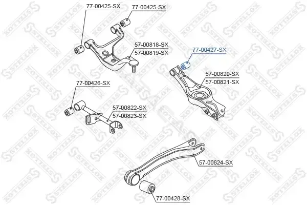 Сайлентблок рычага STELLOX 77-00427-SX