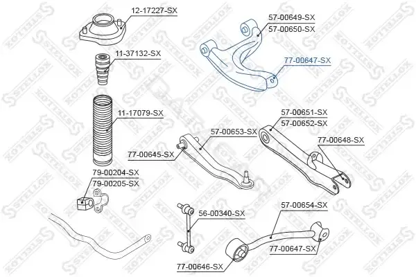 Сайлентблок рычага STELLOX 77-00647-SX