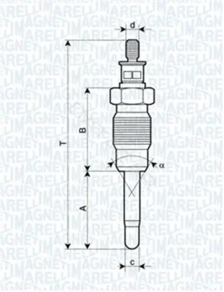 Свечи накала MAGNETI MARELLI 062900016304