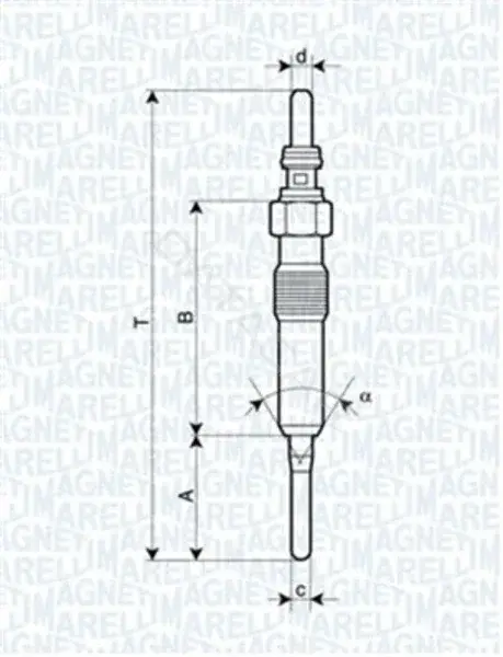 Свечи накала MAGNETI MARELLI 062900087304