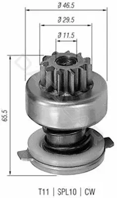 Бендикс стартера MAGNETI MARELLI 940113020109