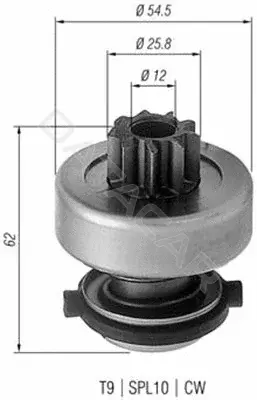 Бендикс стартера MAGNETI MARELLI 940113020192