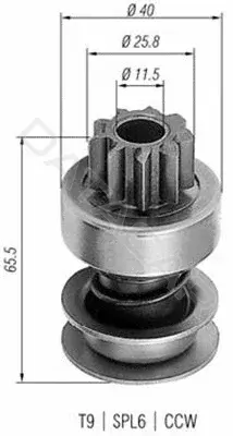 Бендикс стартера MAGNETI MARELLI 940113020236